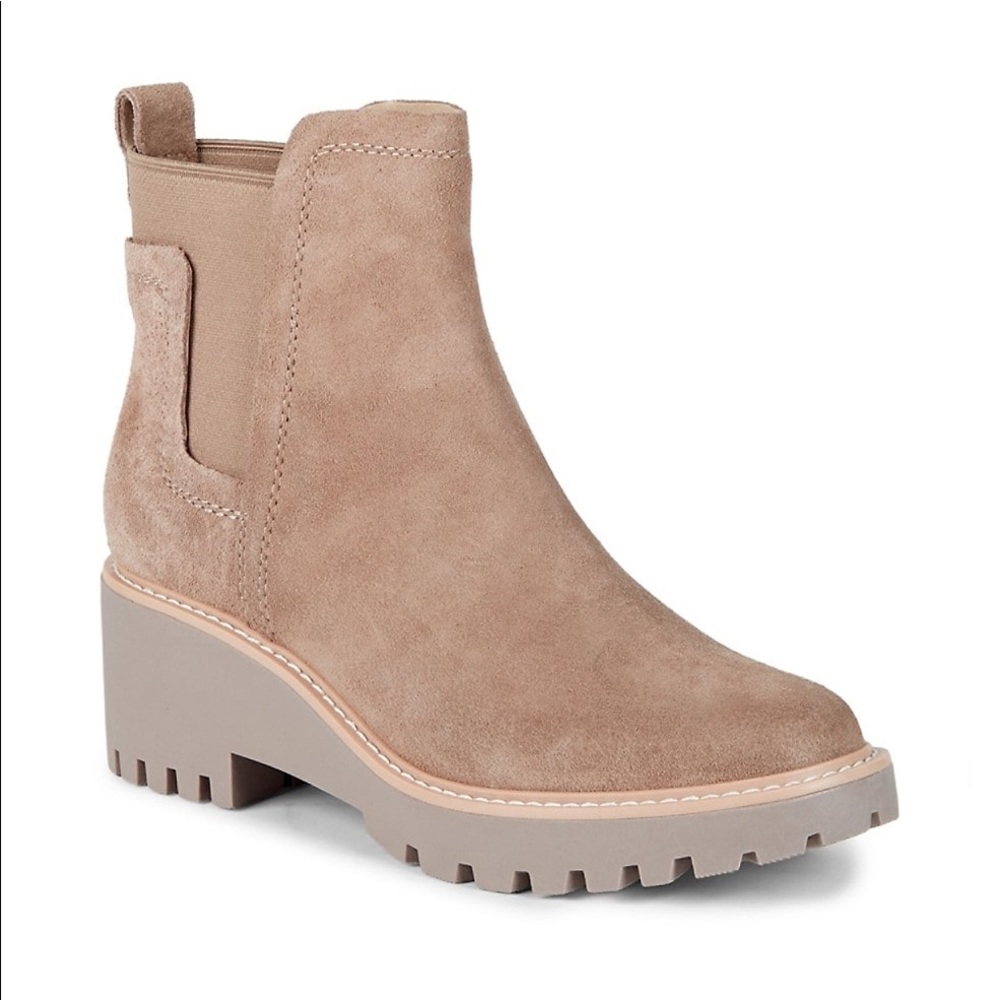 Dolce Vita Suede Wedge Ankle Boots